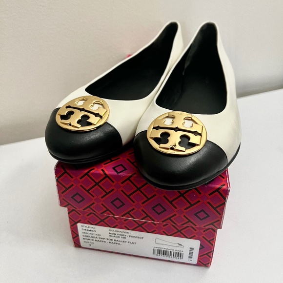 Tory Burch Chelsea Cap-Toe Ballet Flats US 7 - Picture 1 of 6
